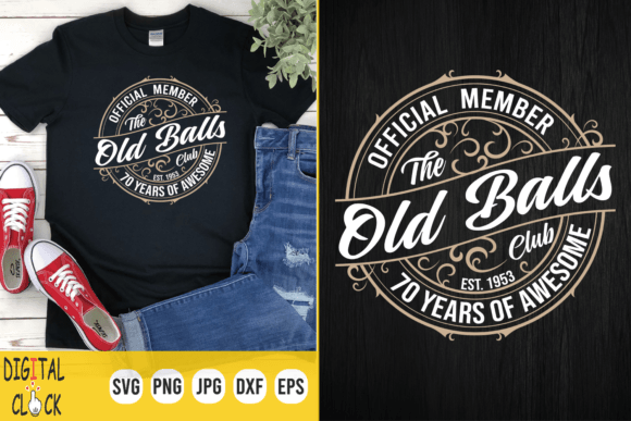 70 Years Awesome Graphics & T-Shirt Designs