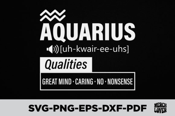 Aquarius Zodiac Graphics for T-Shirt Designs