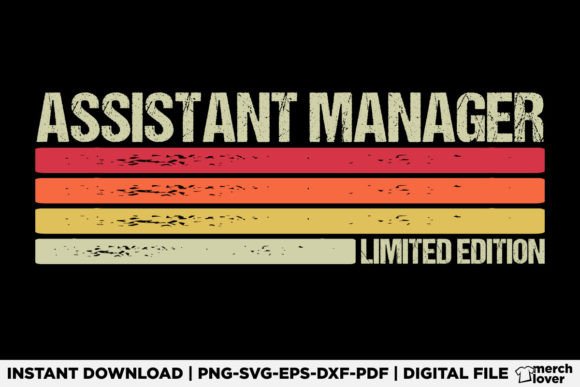 Assistant Manager Birthday Job Title SVG Graphics