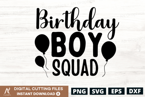 Birthday Boy Squad SVG – Playful Graphics for T-Shirt Designs & Craft Projects
