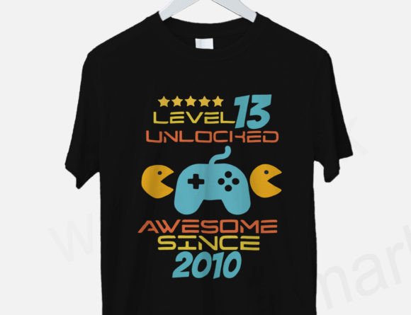 Level 13 Unlocked Graphics for T-Shirt Designs