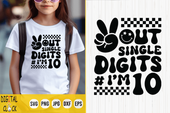 Peace Out Single Digits: Birthday Graphics & T-Shirt Designs